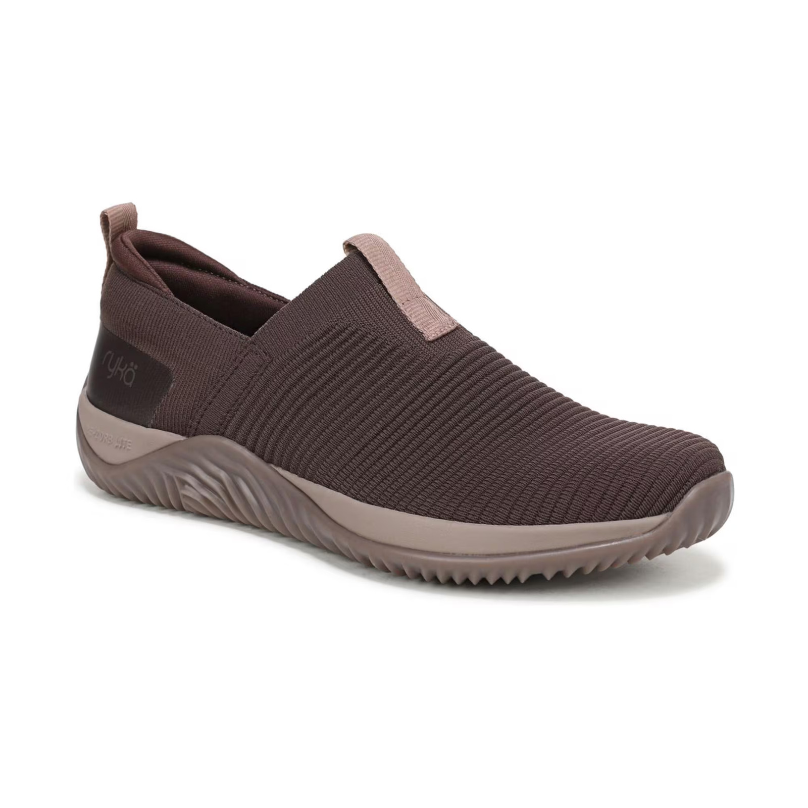 Women’s Ryka Echo Knit Slip On Sneakers Java Brown Knit Fabric