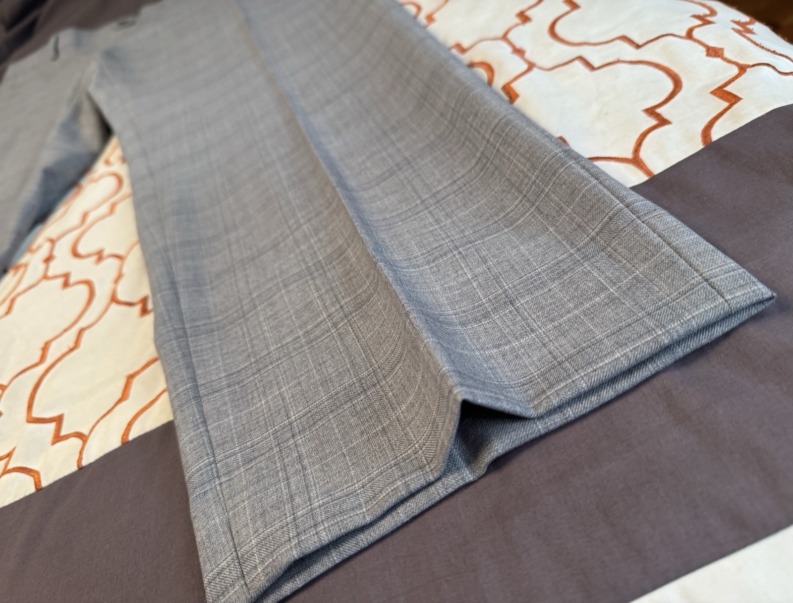 Size 44×29 – Joseph Abboud Classic Fit Wool Blend Plaid Suit Dress Pants | Gray