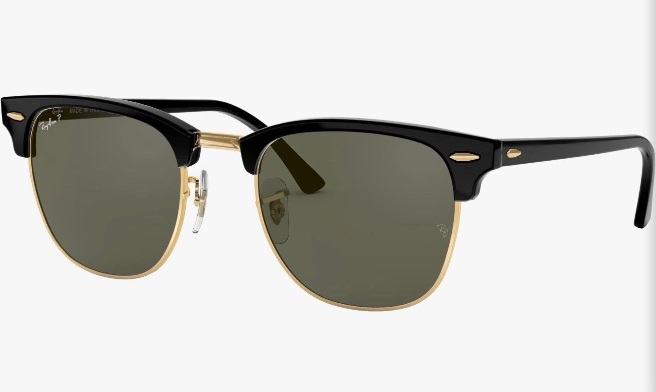 Ray-Ban Clubmaster Black/Gold / 55 mm Sunglasses RB3016 W0365 55-21