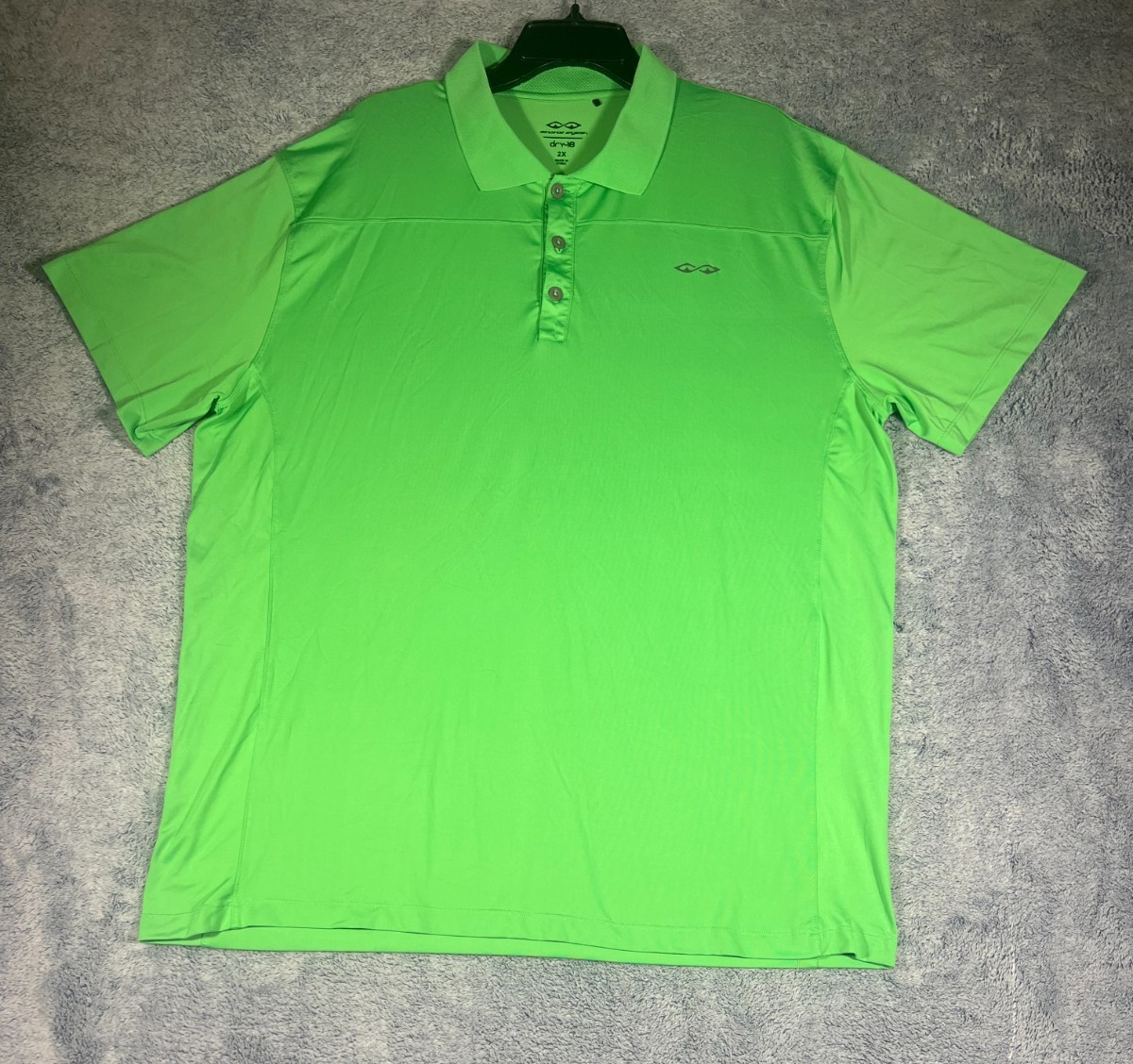 Snake Eyes Dry-18 Polo Shirt Men’s 2X Green Short Sleeve Golf Walking EUC