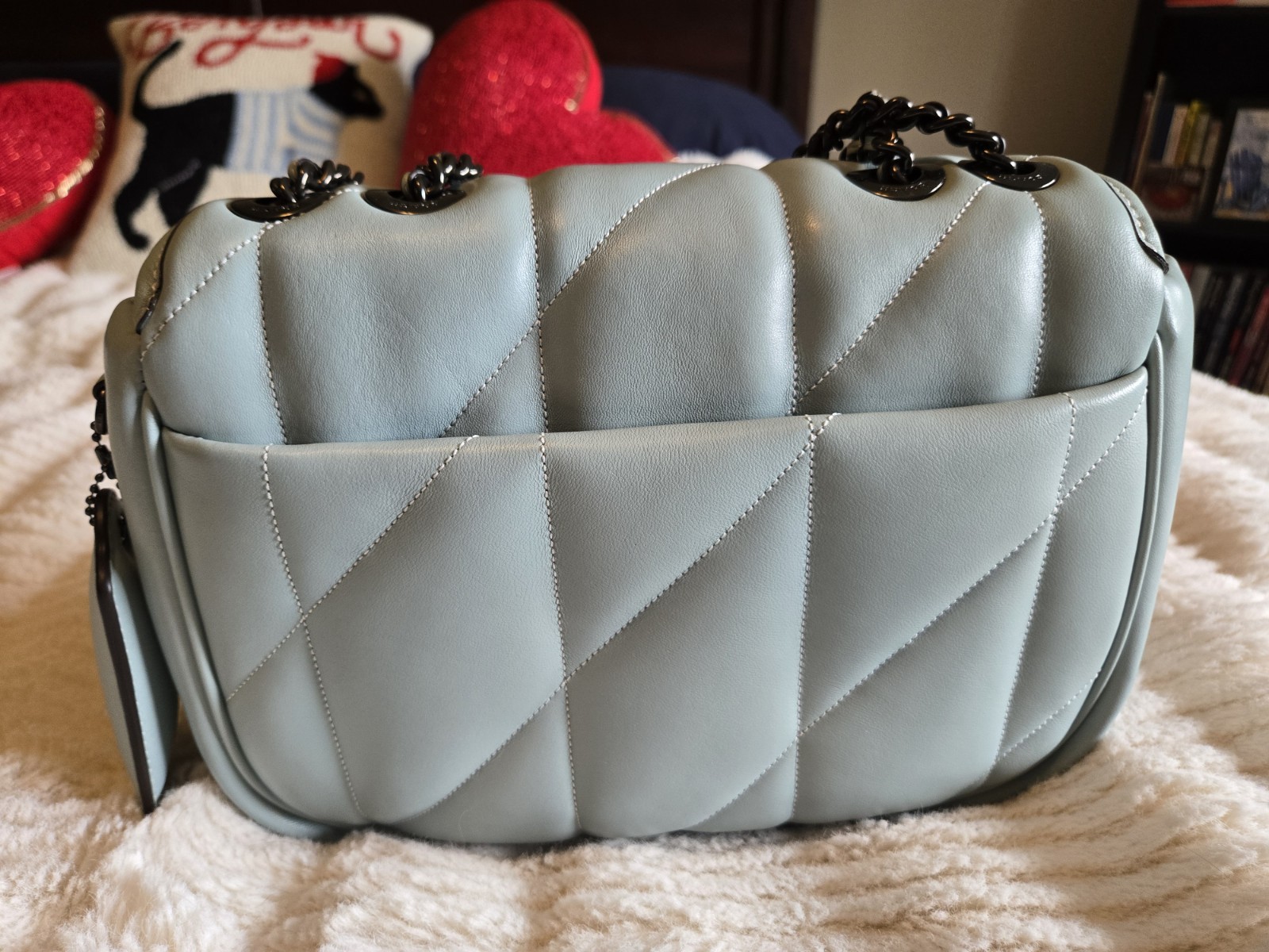 COACH Quilted Madison, Full Size. Aqua, GUC