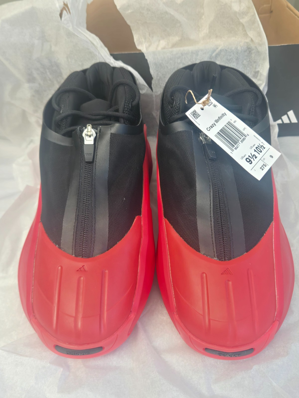 Authenic Adidas Crazy II Infinity Sneakers IF4540 Infinity Red Core Black MEN/WN