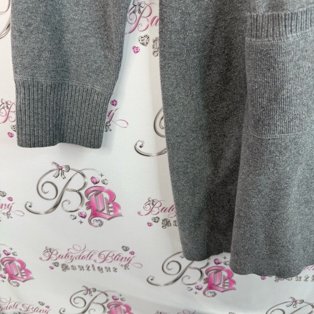 Cotton Ginny sweater zip up long style knit pockets Cozy Gray Women’s Cardigan