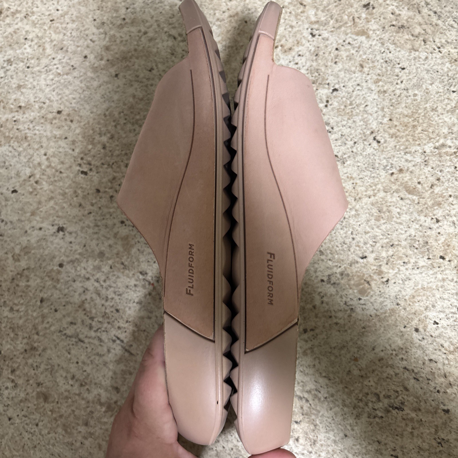 ECCO Cozmo Fluidform Pink Suede Banded Slide Sandals Women’s US 10 10.5 / EU 41