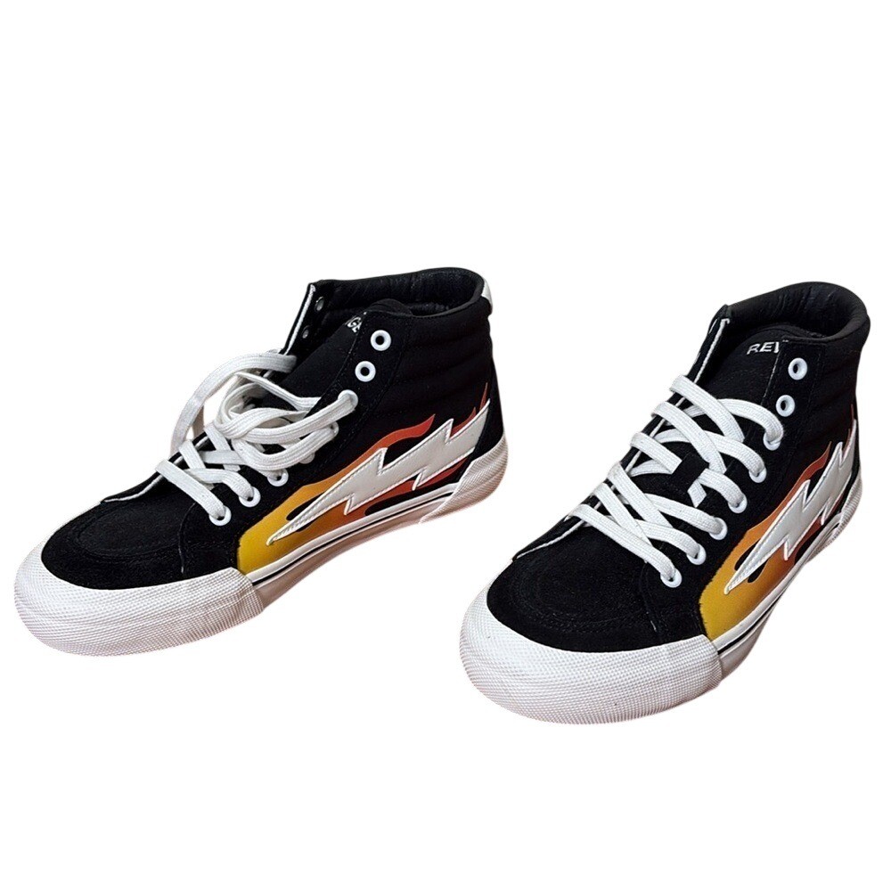 Revenge x Storm Vol 2 High Top Black Flame Lightning Bolt Sneakers Men’s 8 NWOB