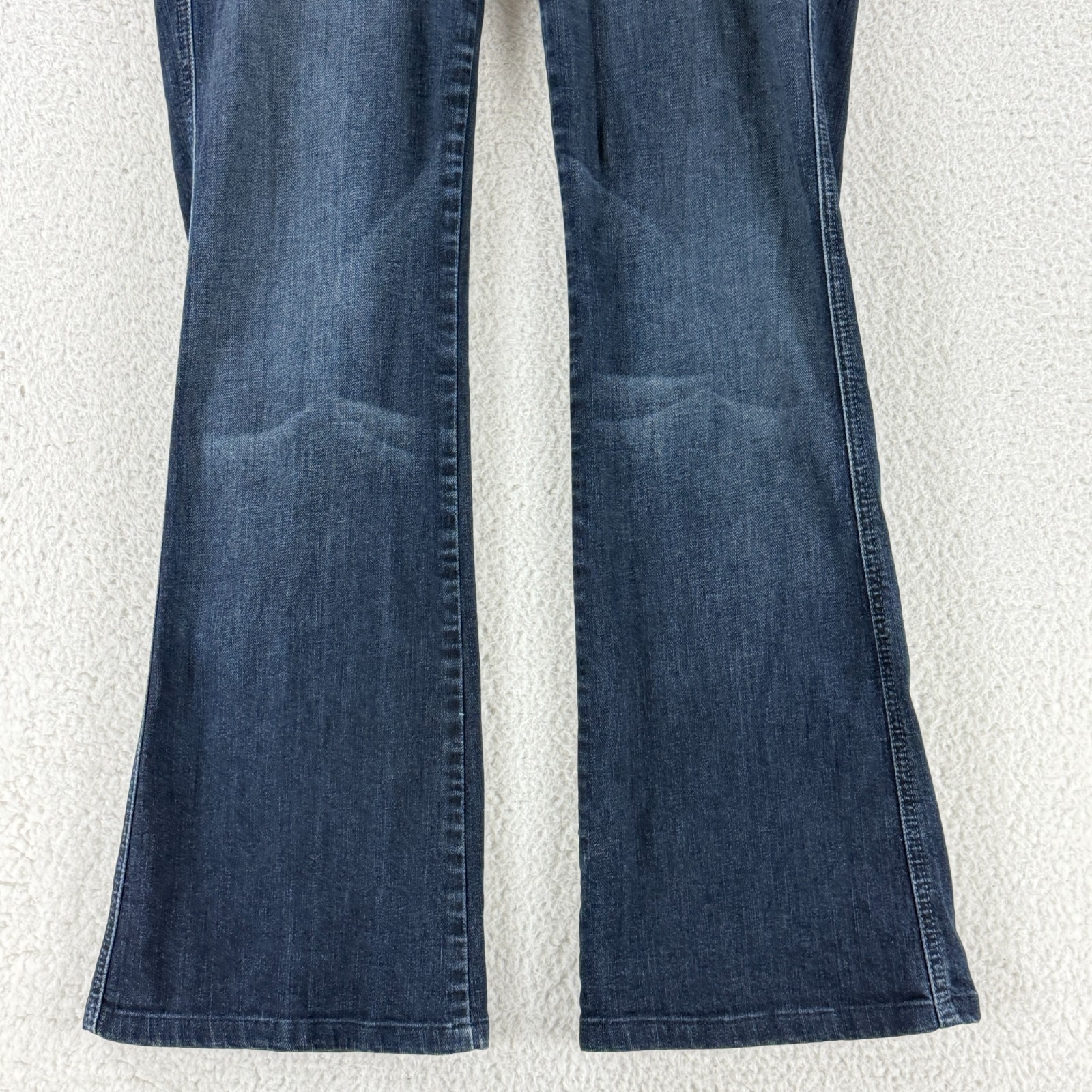 7 For All Mankind Flare Jeans Womens Size 31 Blue Denim Low Rise Dark Wash