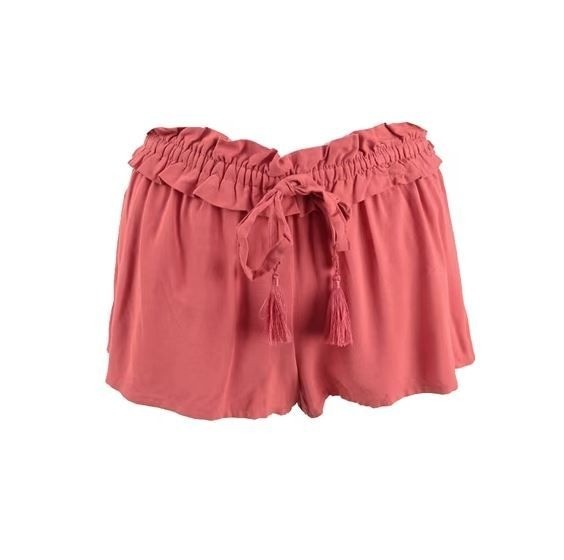 California Waves Shorts Swim Cover Up Coral Bisque Elastic Waist Size Small