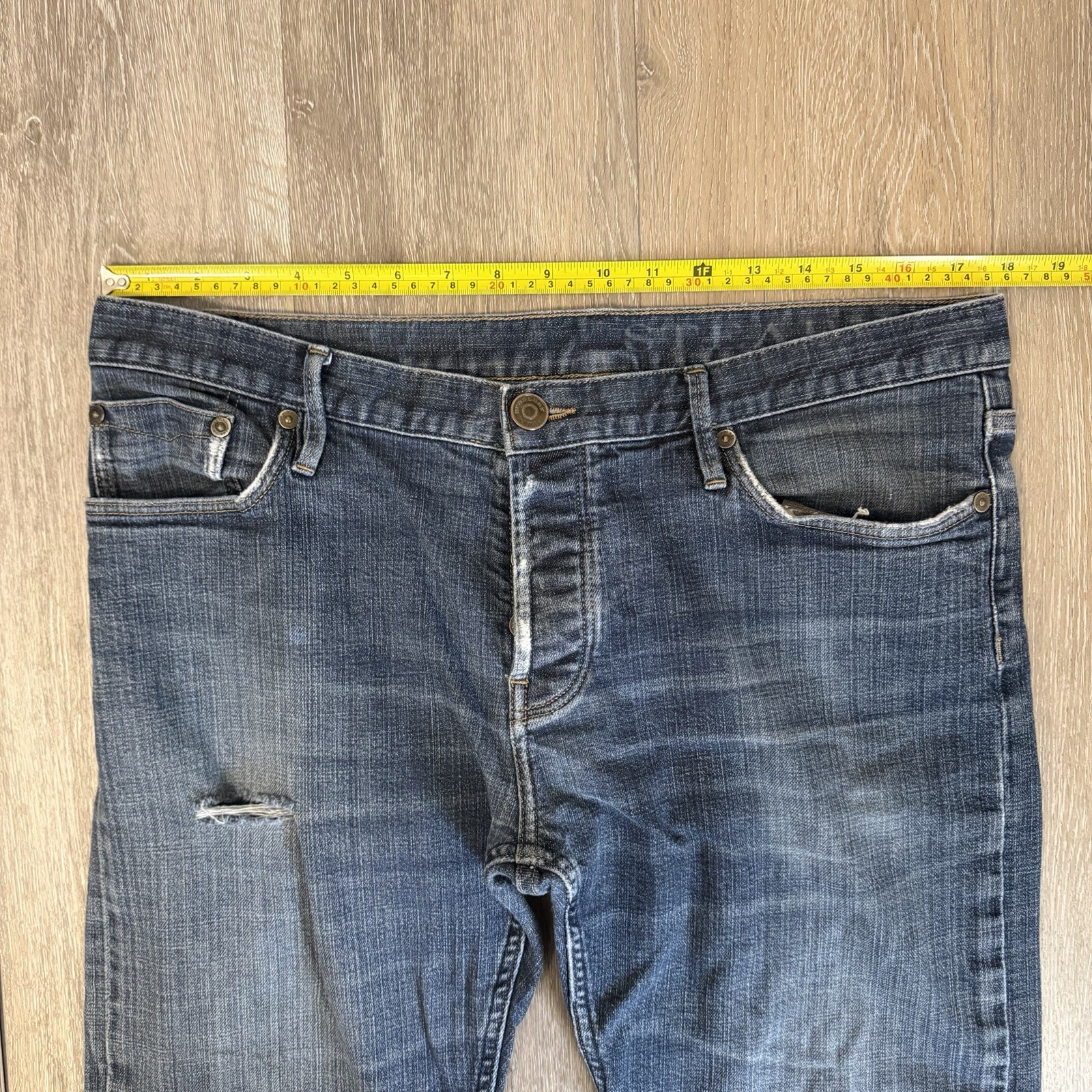 Burberry Brit Steadman Denim Jeans Men’s 36×30 Straight Fit Washed Distressed