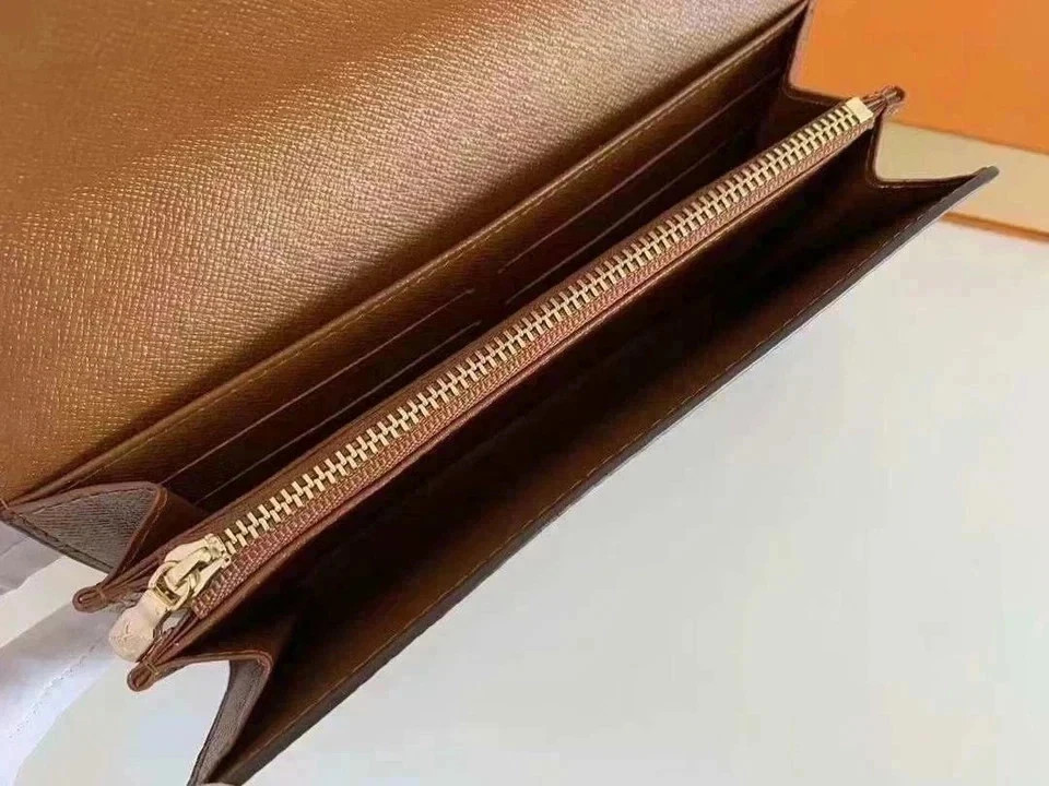 Louis Vuitton Portefeuille Sarah Monogram Long Wallet Brown Authentic USA