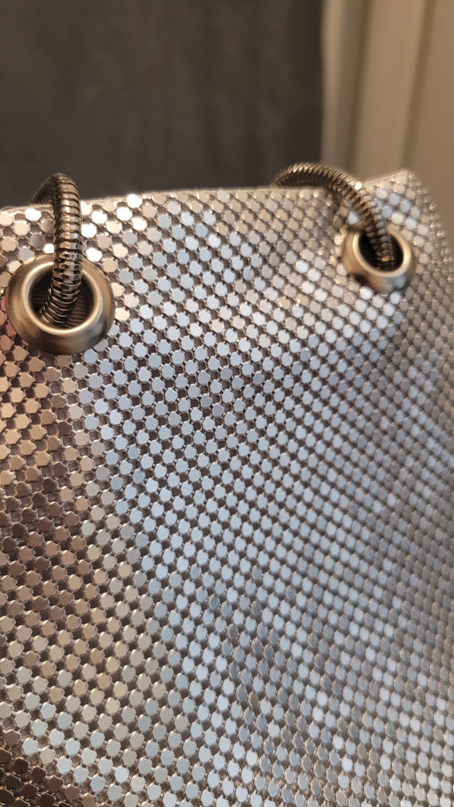 Aluminum Metal A small women’s formal handbag for a party or wedding celebration