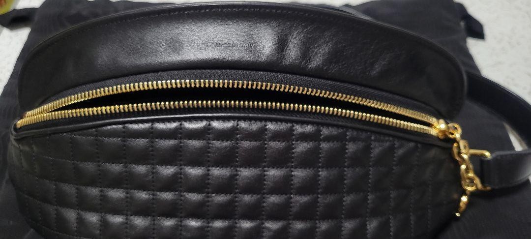 Unused Celine Leather C Charm Body Bag Black W 27 x H 13 x D 5cm