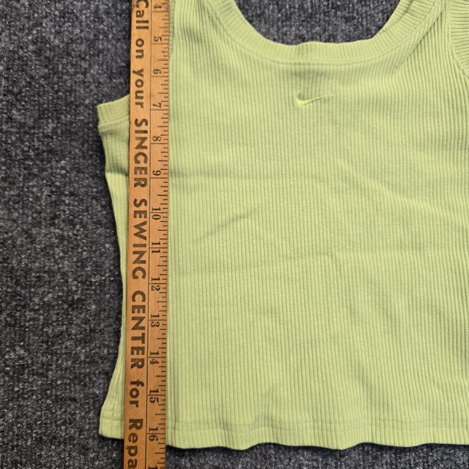 Vintage Nike 90s Center Swoosh Neon Green Women’s Tank Sleeveless Top Shirt XS-S
