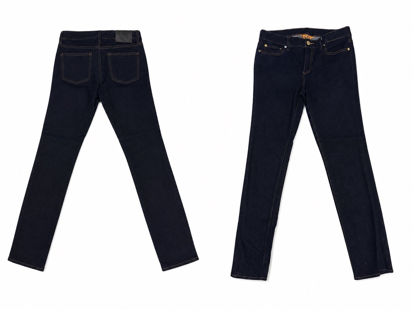 Tory Burch Women’s Straight Leg Dark Wash Mid Rise Jeans Size 28 Denim