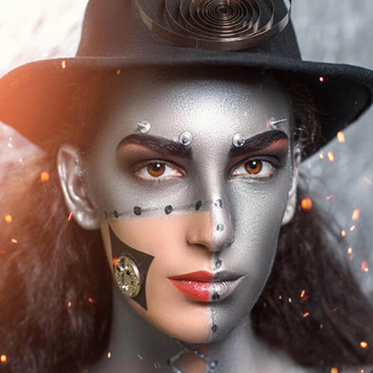 Complete Your Halloween Look with 1.06 Oz Silver Face Paint Stick – SFX Ready!