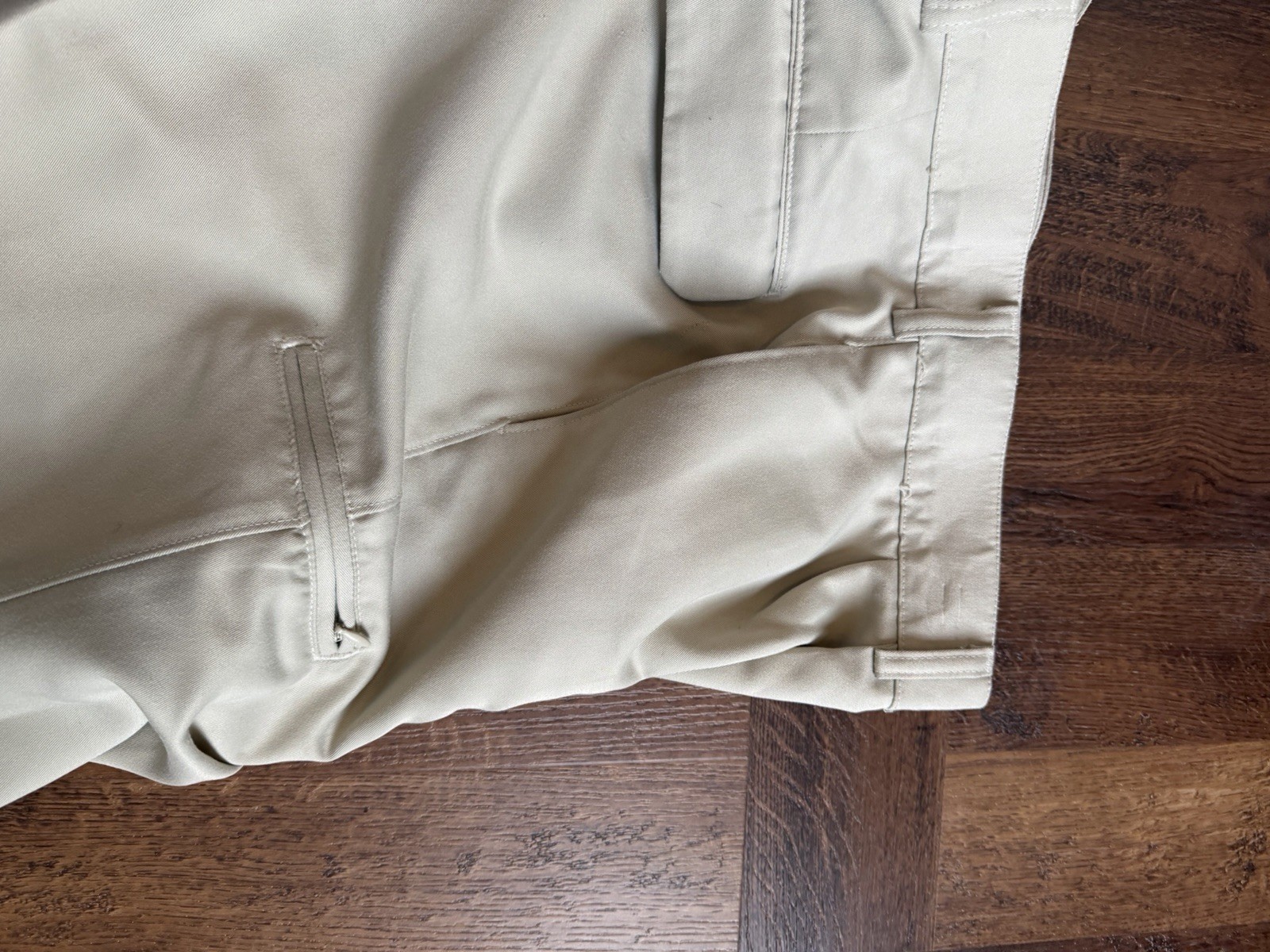 Savane Men’s 40×30 Khaki Pleated Twill Dress Pants Classic Fit
