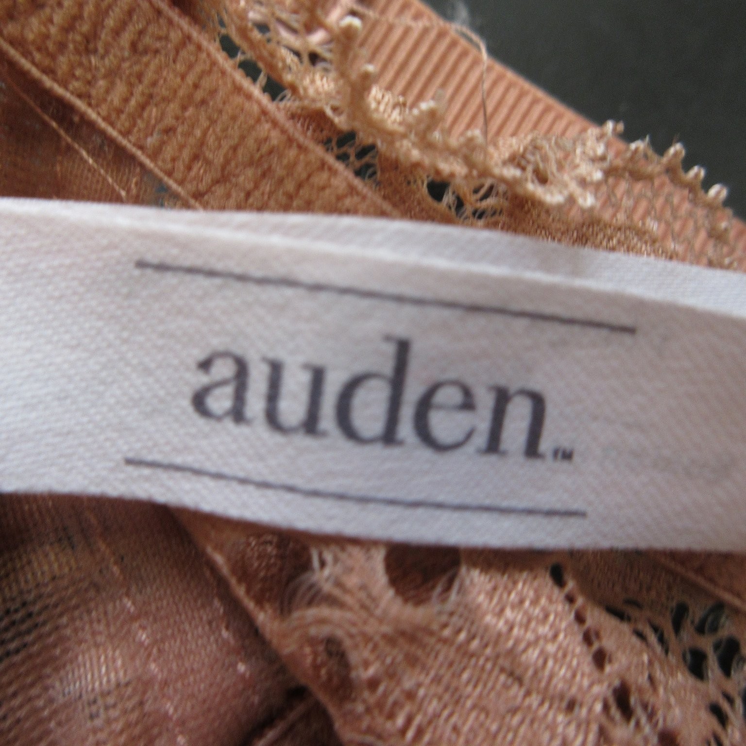 auden Women’s 32B Blush Pink Lace Push Up Racerback Underwire Bra