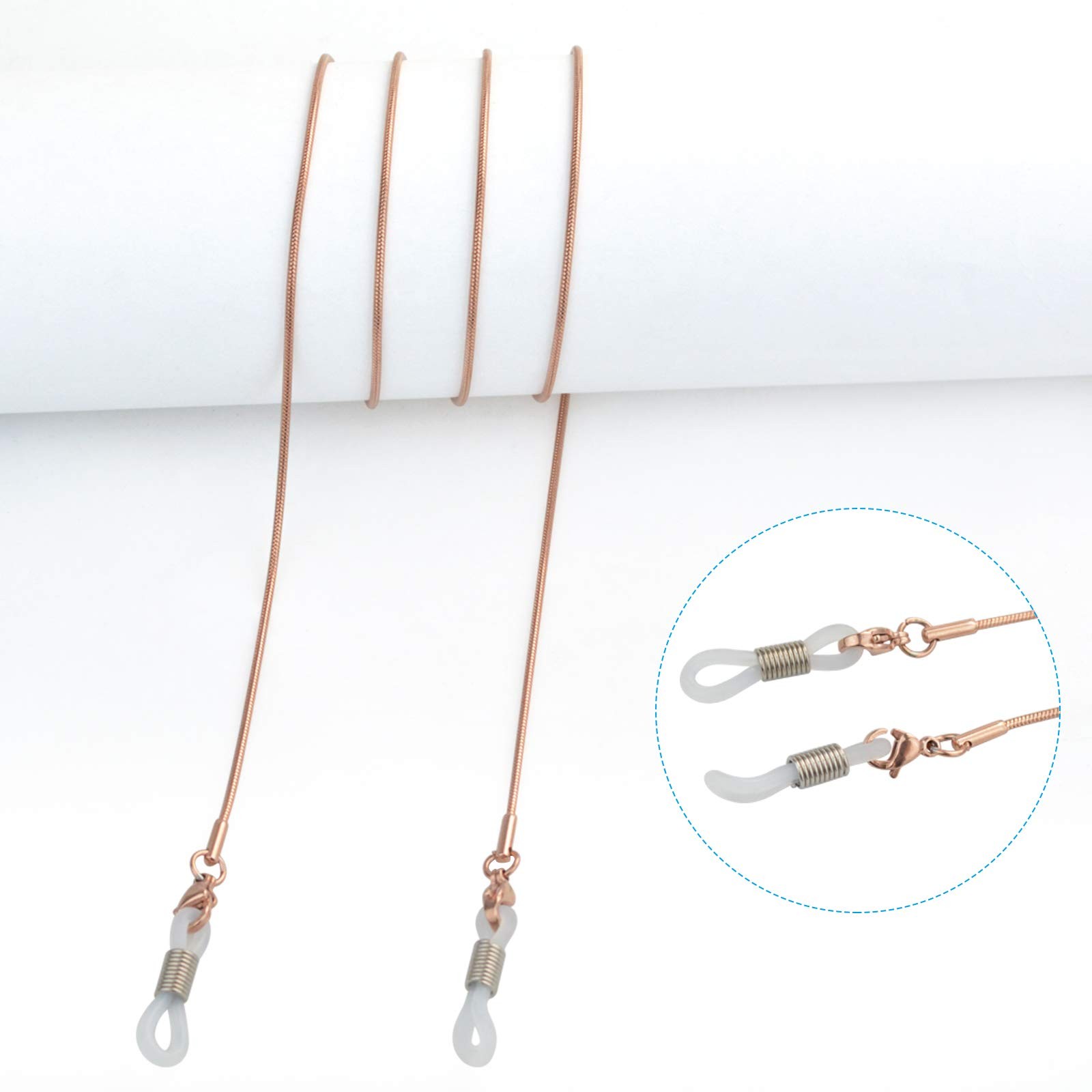 80cm Stainless Steel Eyeglasses Holder Chain for Reading Glasses Sunglasses