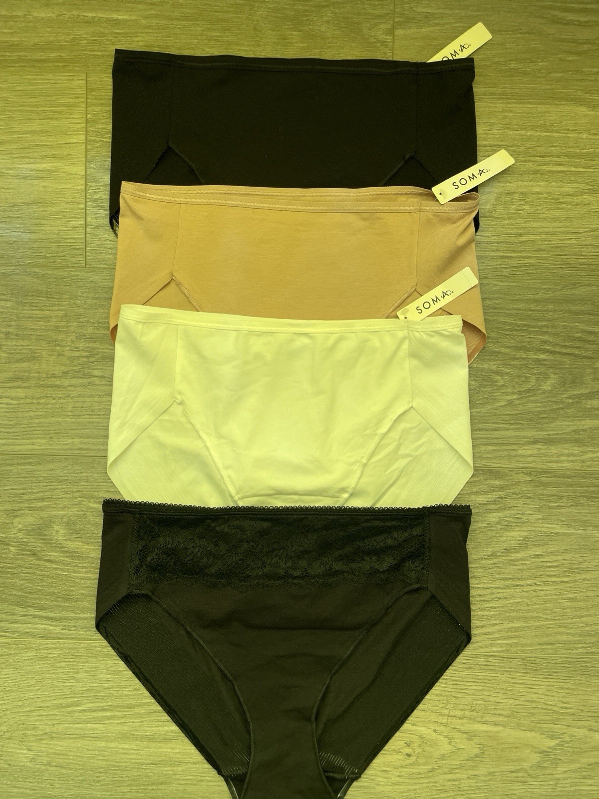 $72 Soma High Leg Panty Lot ~ 4 Pairs ~Large~Vanishing Edge~ No Show~NWT❤️