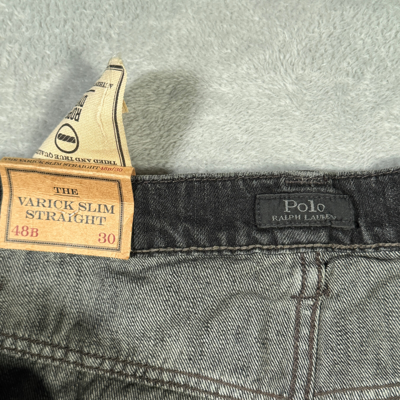 Ralph Lauren Jeans Mens 48×30 48B Black Denim Varick Graffiti Patchwork Skull