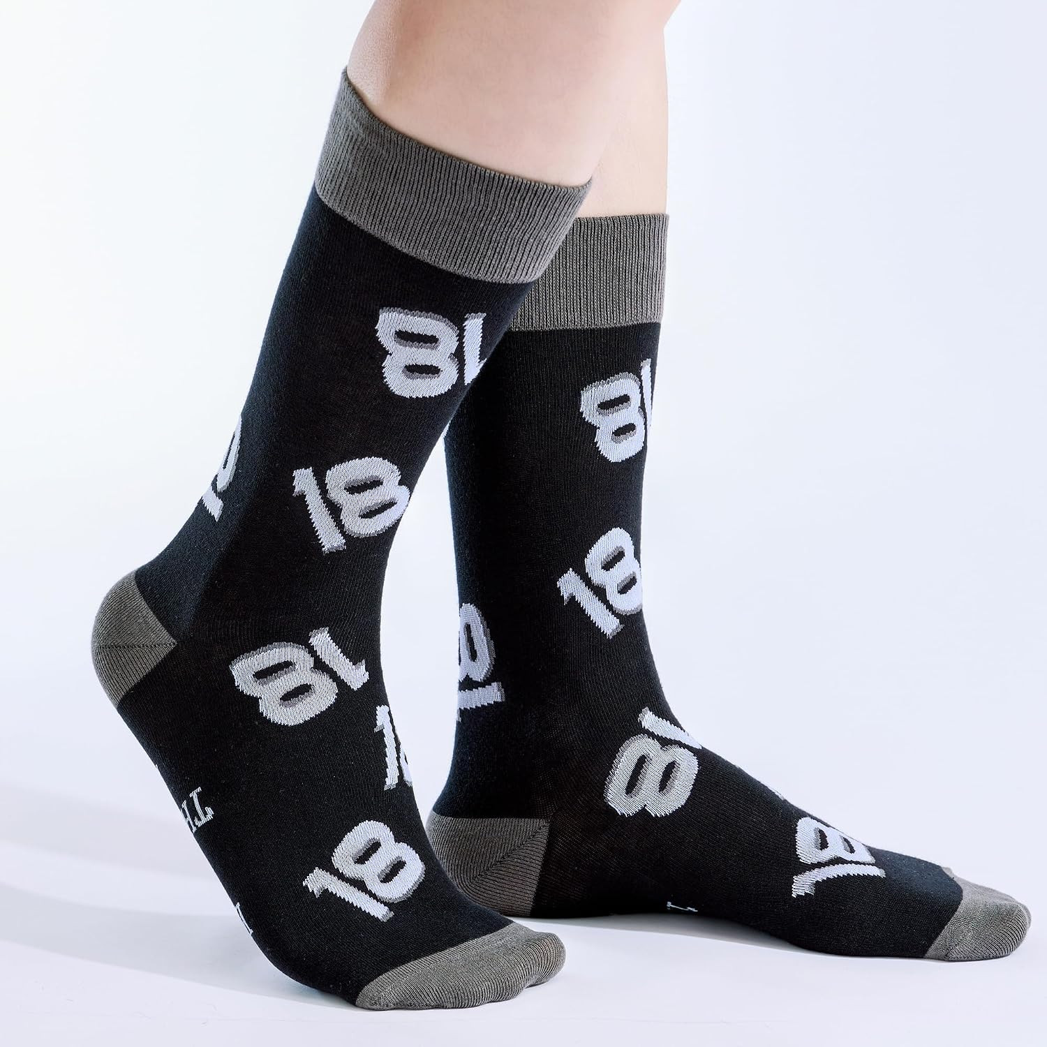 30Th 40Th 50Th 60Th 70Th Birthday Gifts for Men Black Crew Cotton Socks