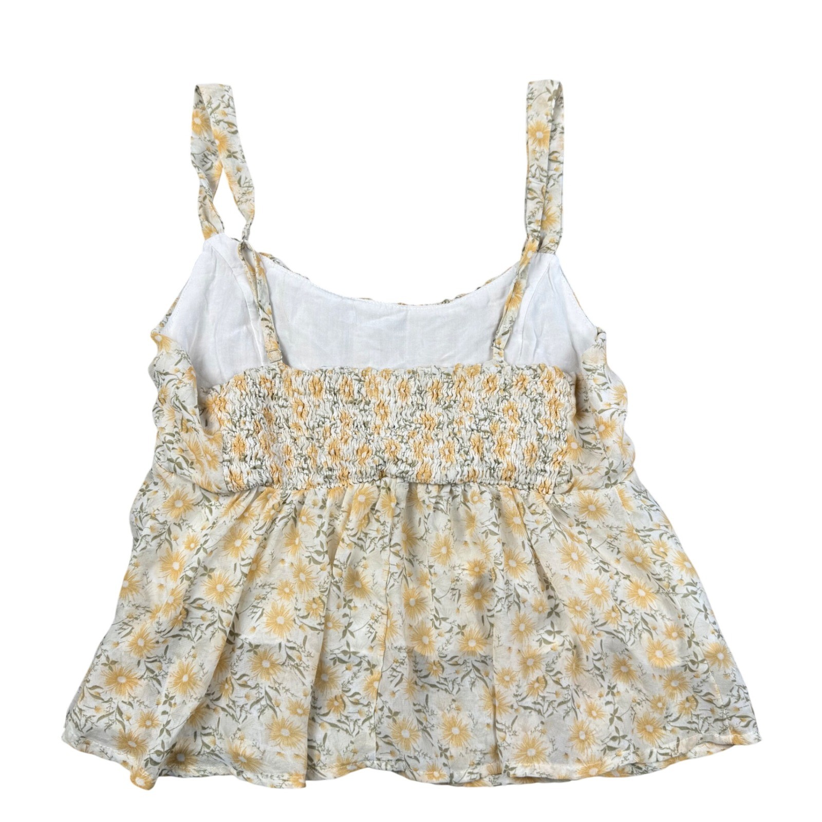 Altar’d State Butter Yellow Floral Camisole Top Women’s Medium Cottagecore Boho