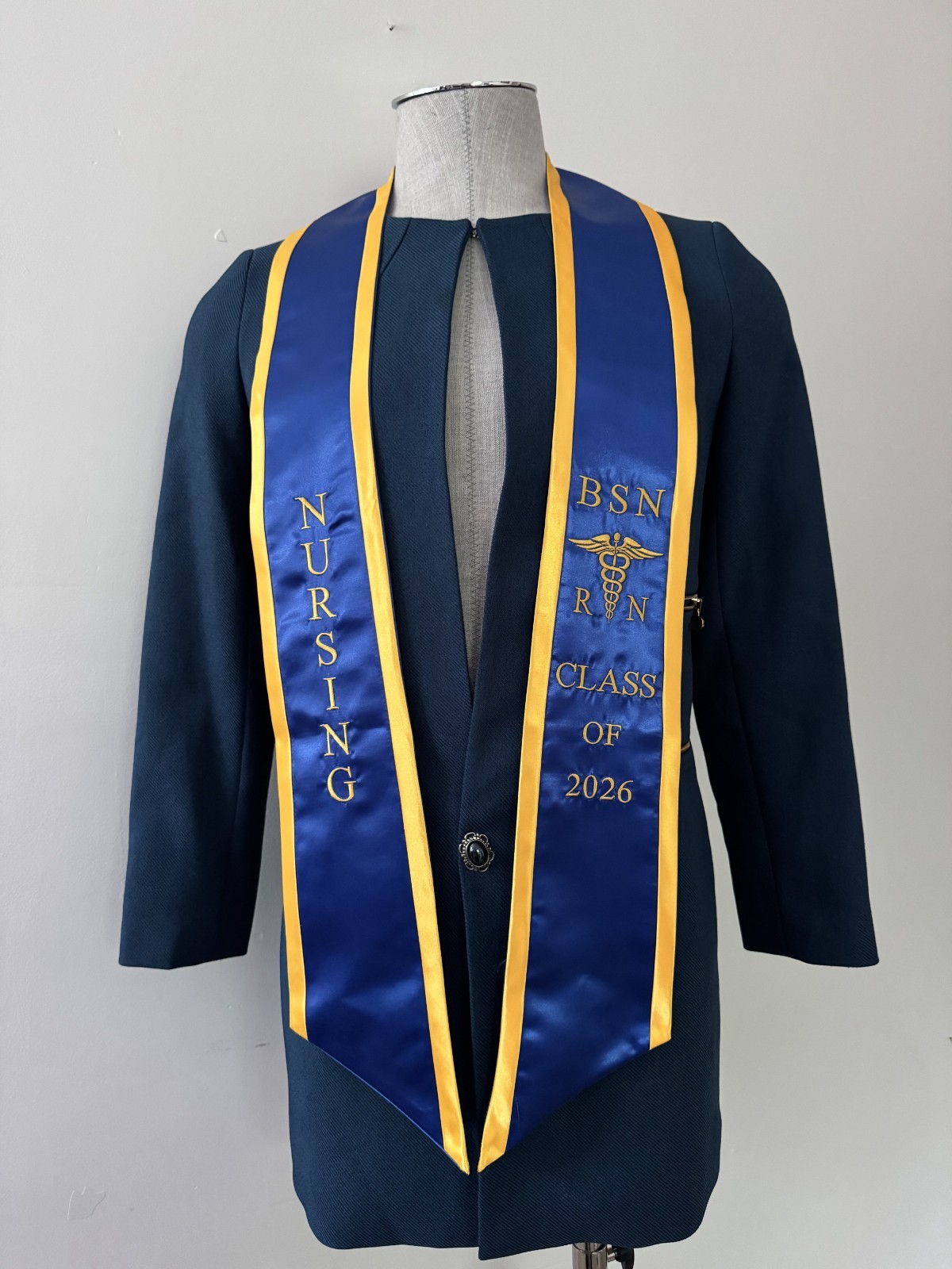 BSN RN Nursing Graduation Stole 2026 Embroidered Sash With Medical Logo