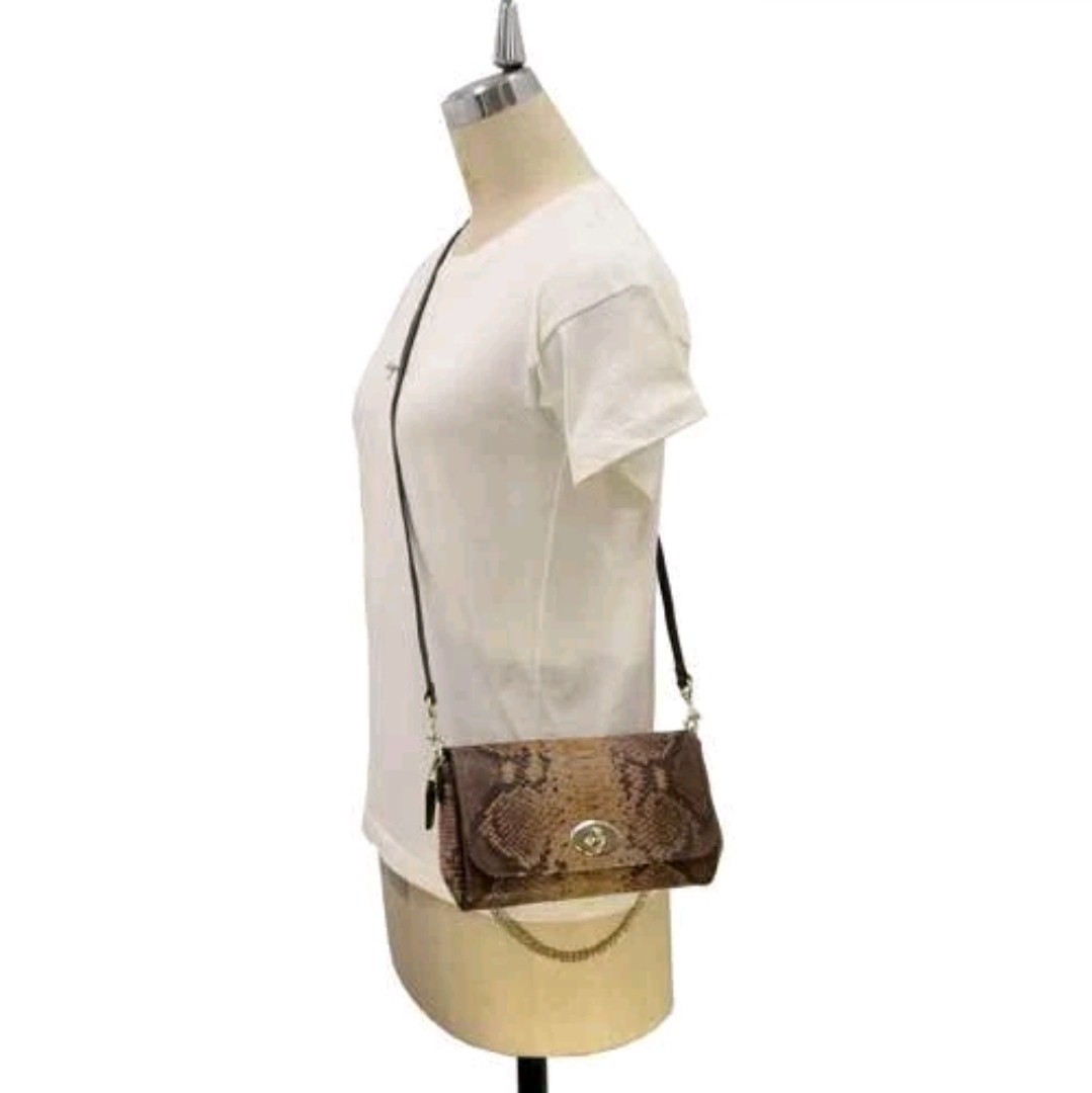 Coach Snake Mini Ruby Crossbody Handbag 35555 IM(Light Gold)/Natural Vtg 90s Y2K