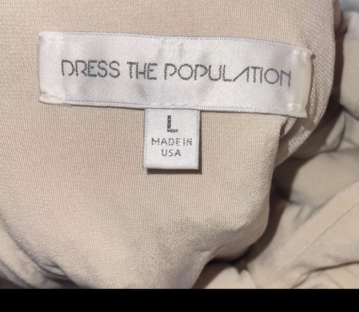 NEW! Dress The Population Michelle Sequin Gown Dress Anthropologie L Made In US