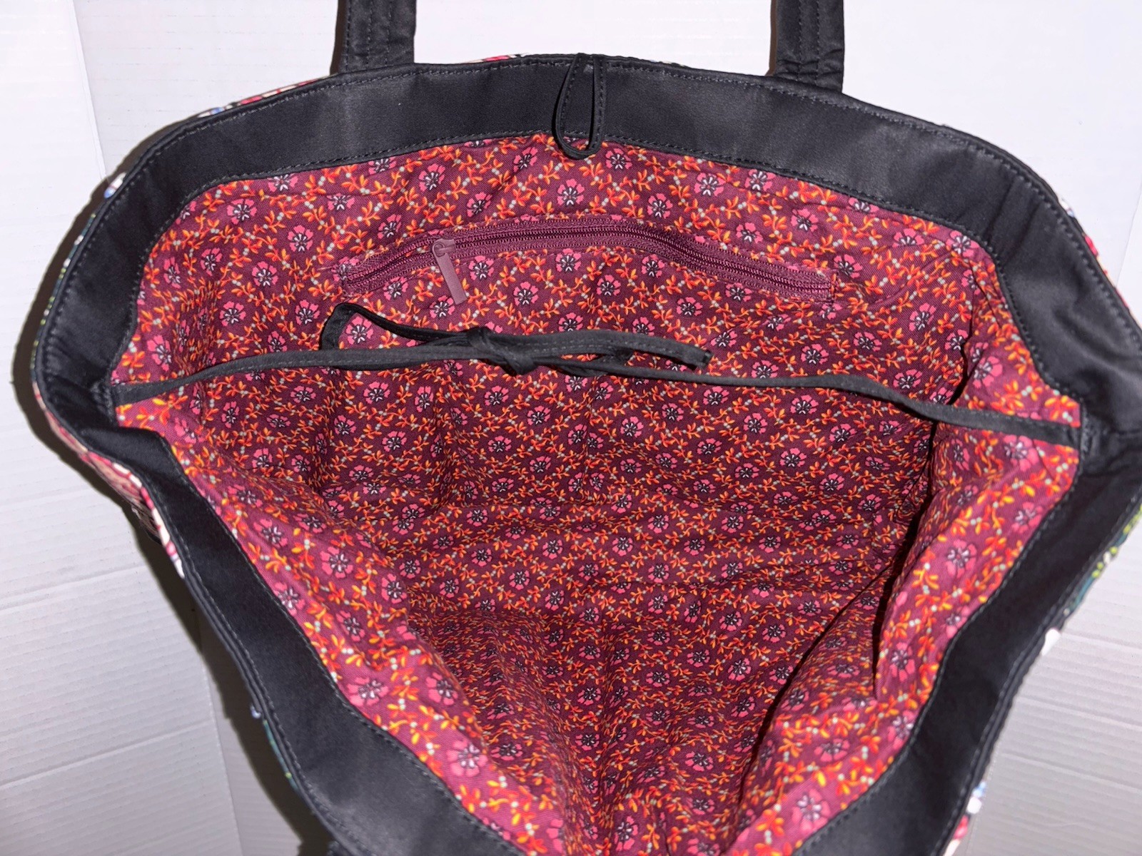 VERA BRADLEY SMALL HATHAWAY TOTE Purse Bag Star Patchwork Mistletoe Birds