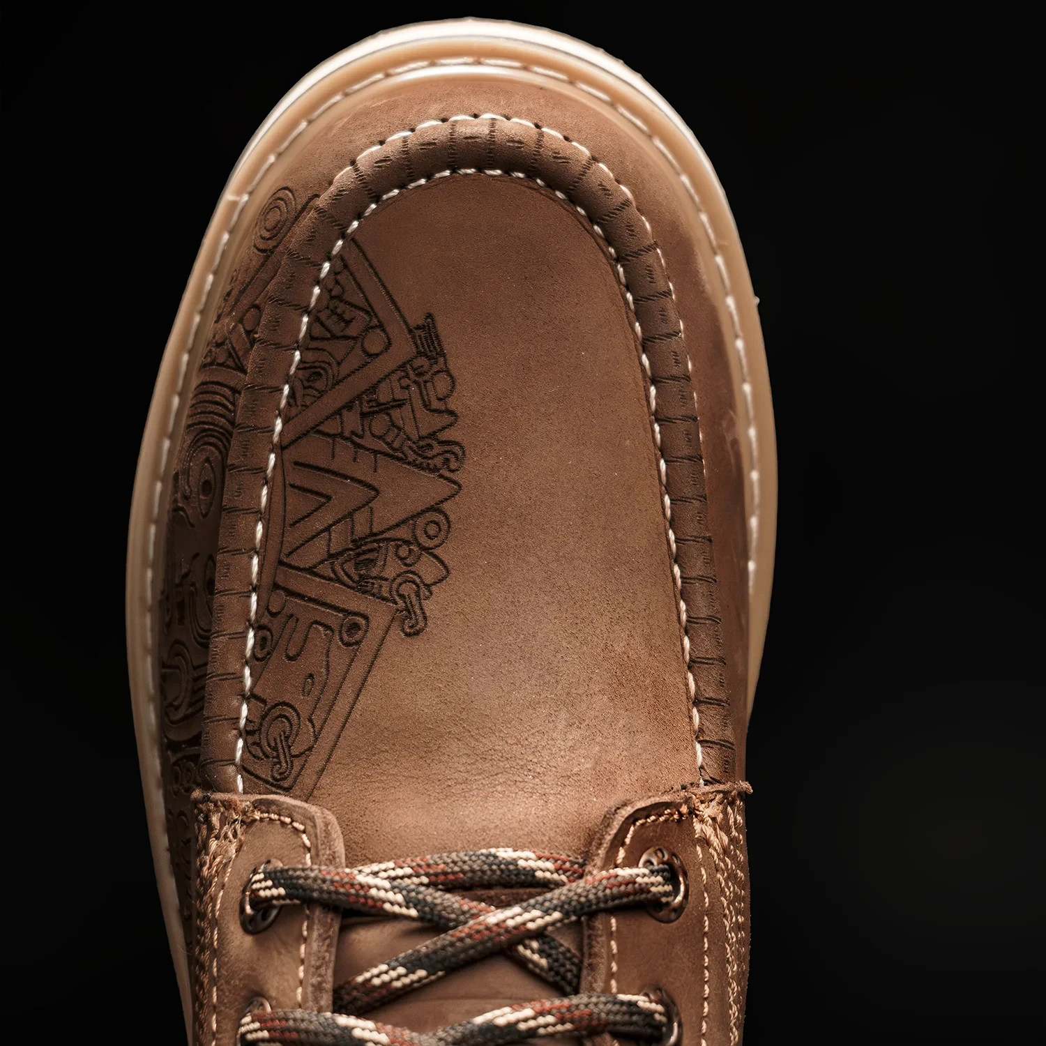 Hammer HM347 Aztec Moc Toe Tan Work Boot 6″ Dual Density Welt Leather Men’s