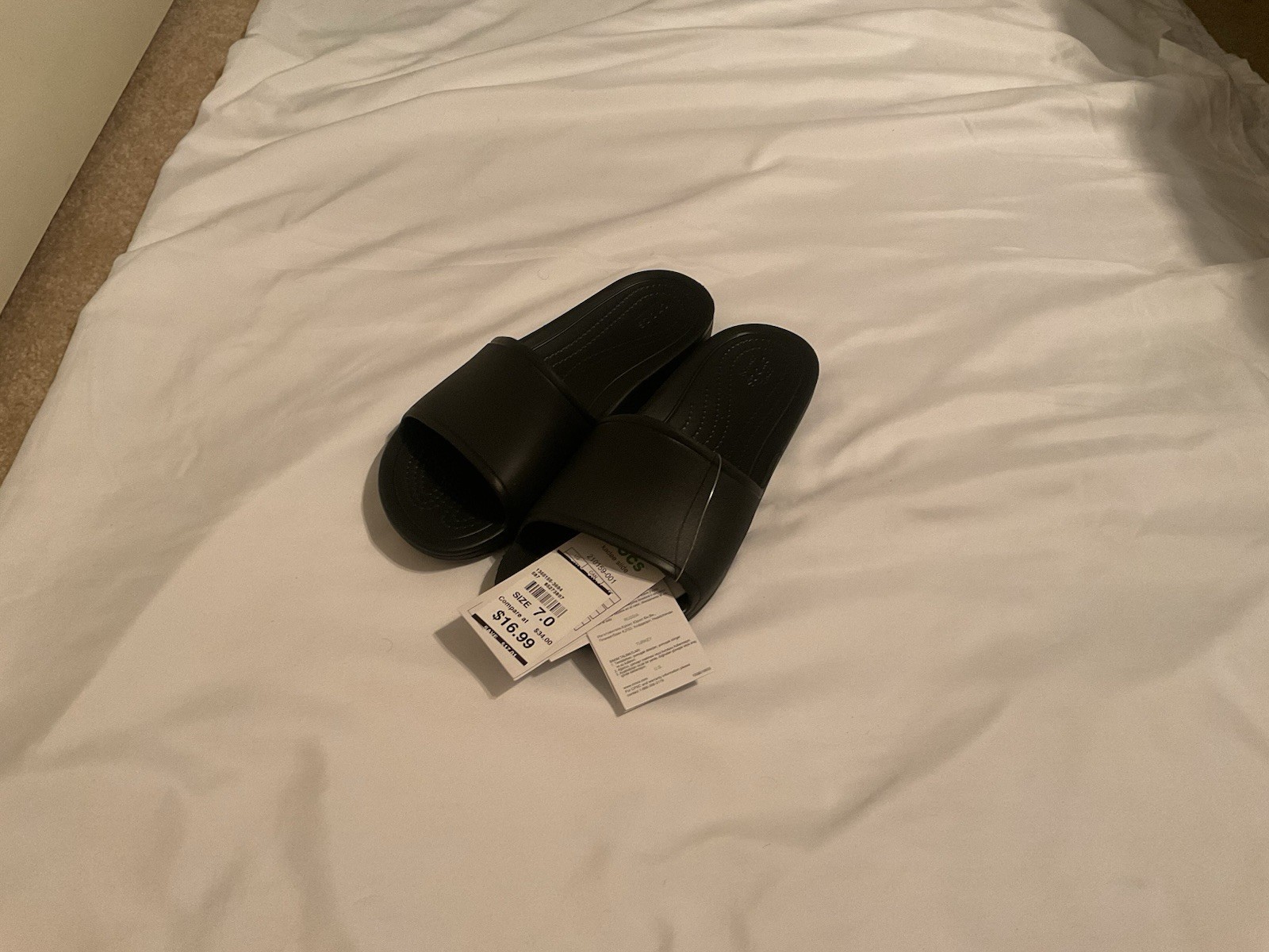 NWT Women’s Crocs Size 7 Black Kadee Slides
