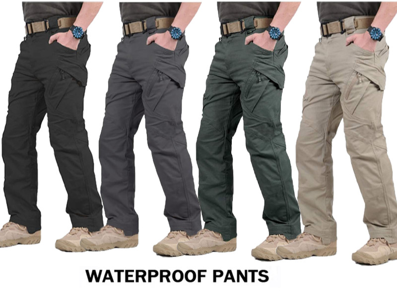 Men Cargo Pants Soldier Straight-fit Tactical Work Combat Trousers Outdoor AA