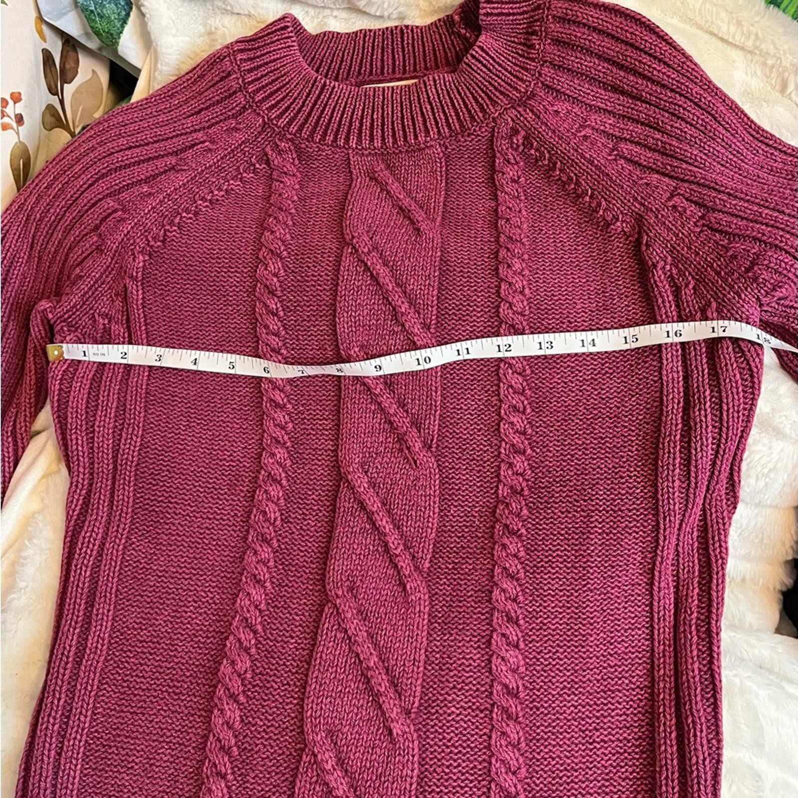 Woolrich Women’s XS Burgundy Pink Red Thick KnitTunic Winter Classic Sweater
