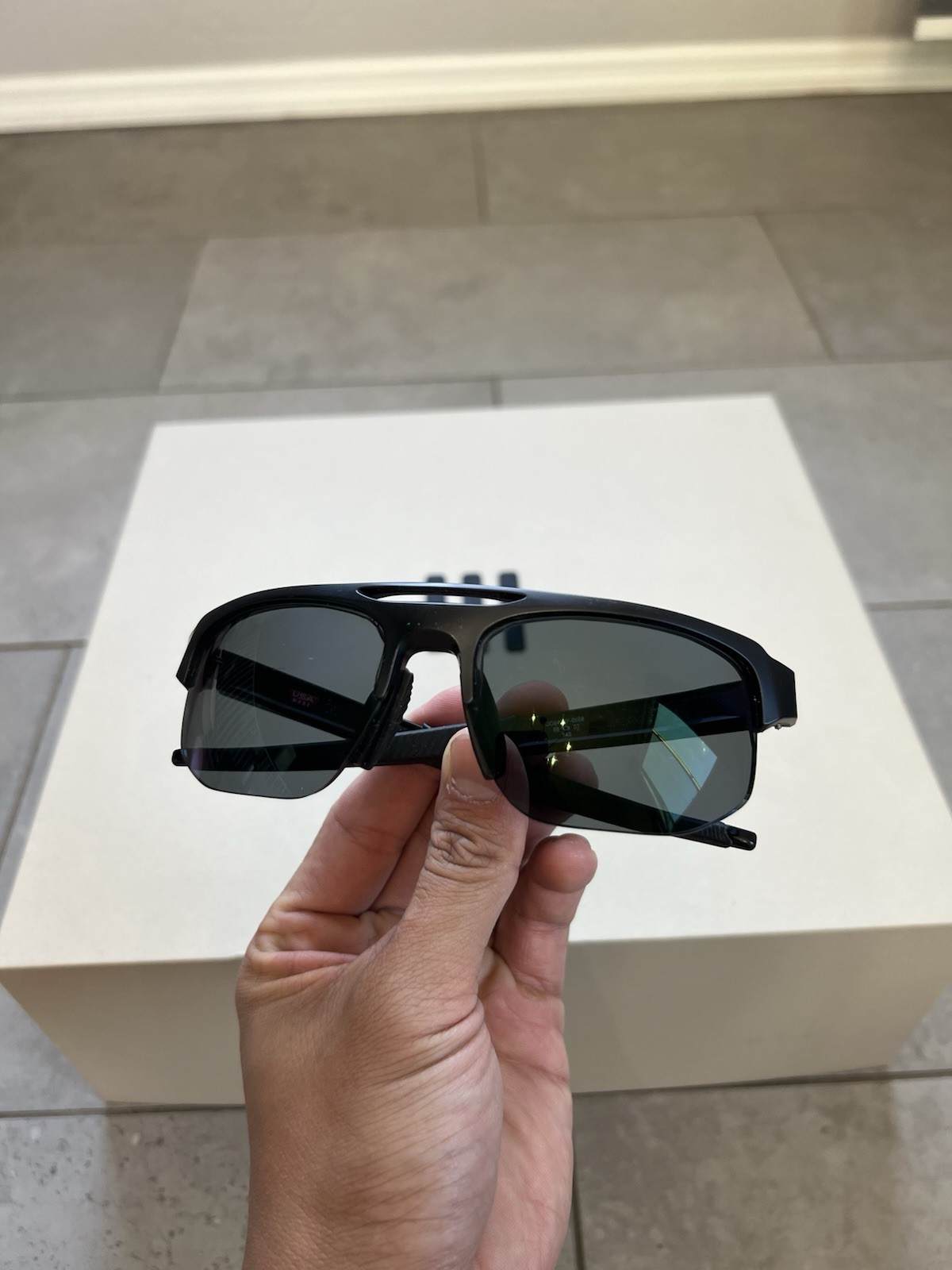 Oakley Mercenary Matte Carbon Low Bridge Fit Made In USA Sunglasses OO9424F-0668