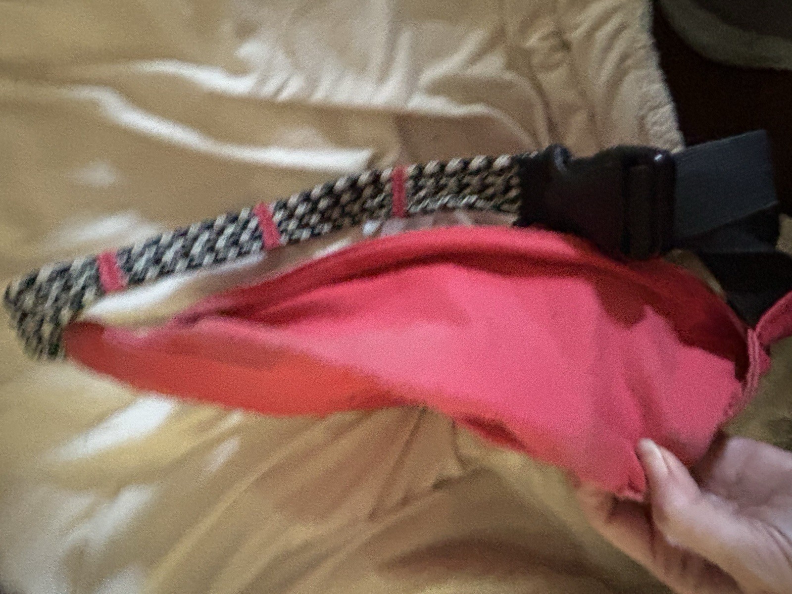 KAVU Rope Sling Bag Hot Pink Large 19in Used
