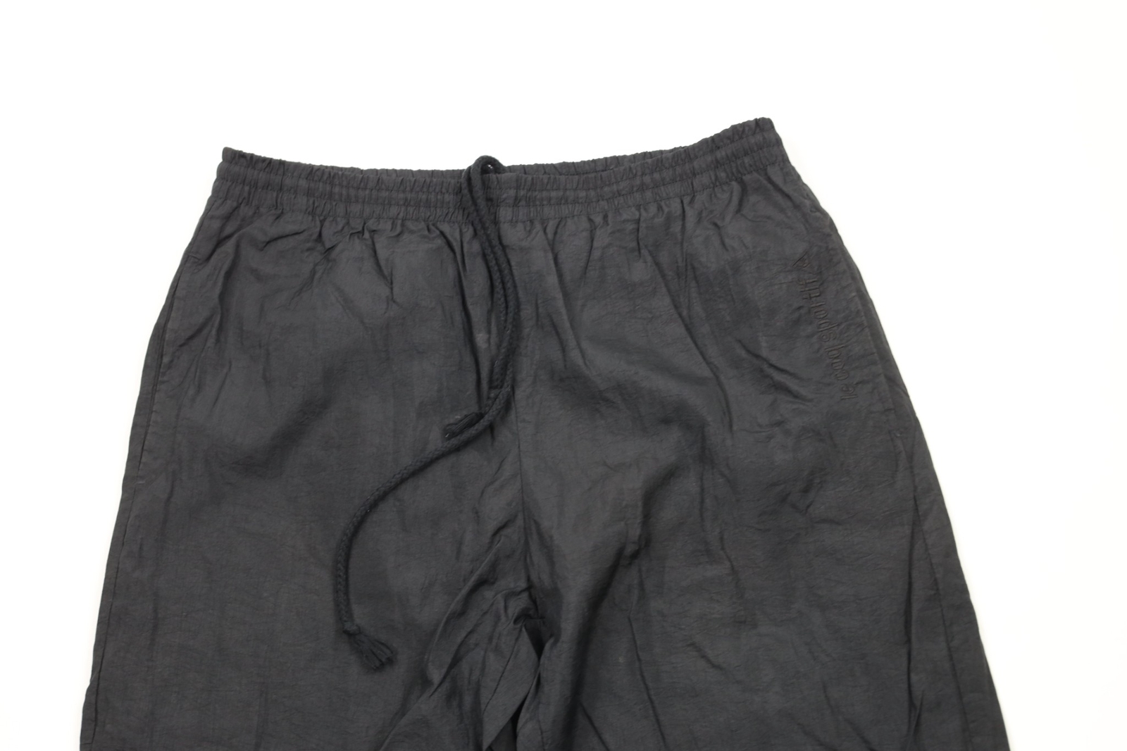 Vtg 90s Le Coq Sportif Mens Medium Spell Out Soccer Lined Joggers Pants Black