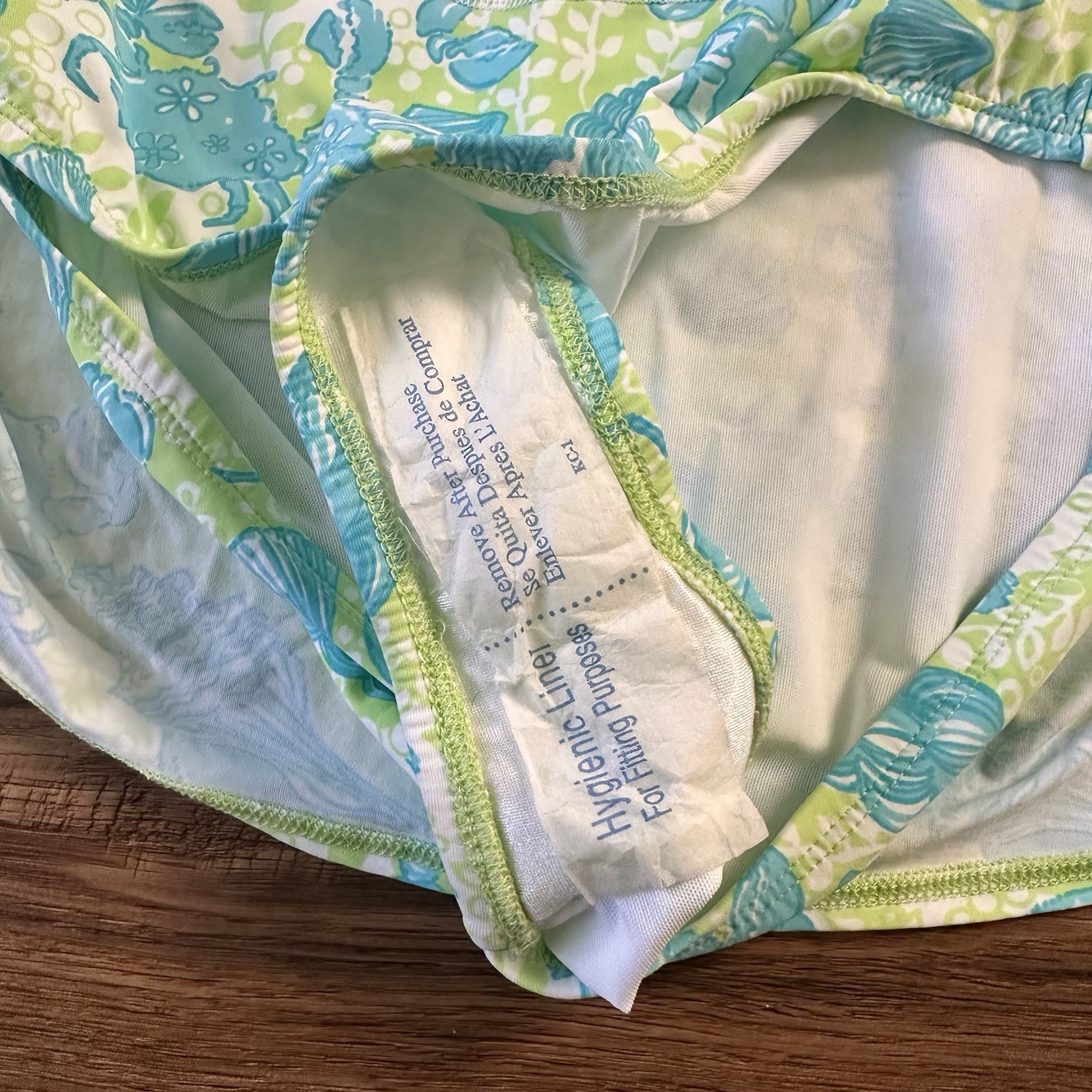 Lilly Pulitzer One Piece Swimsuit Swimdress 14 Blue Green Chillin Crab Shell NEW