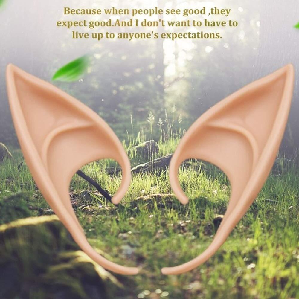2 Pairs Halloween Elf Ears – Medium and Long Style Cosplay Fairy Pixie Elf Ears
