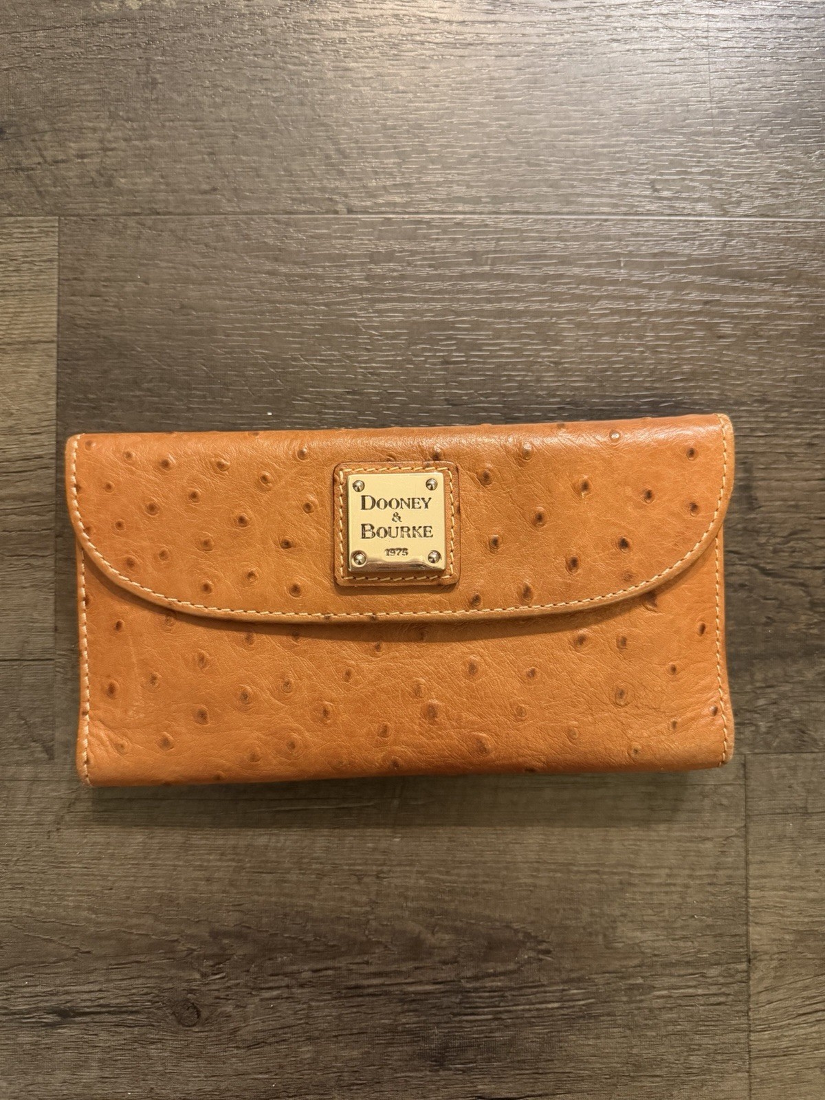 Embossed Ostrich Pattern Dooney & Bourke Wallet