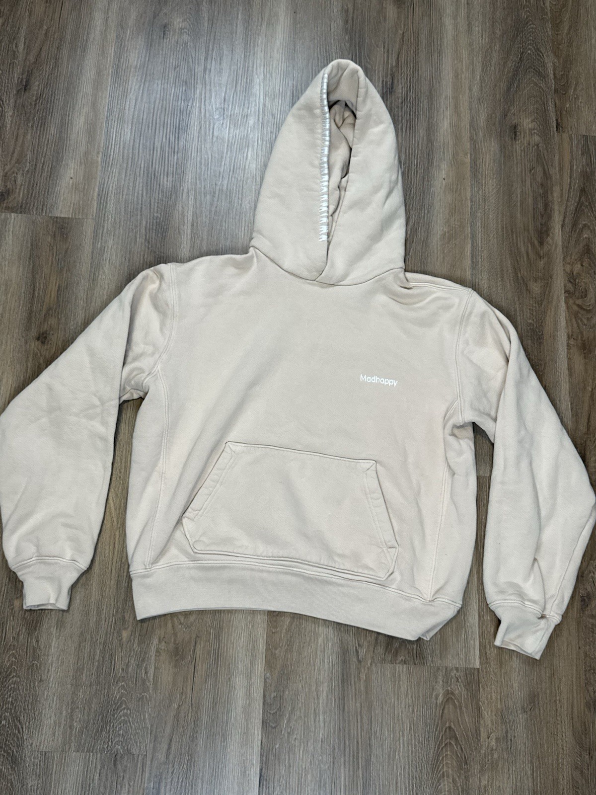Madhappy Classics Fleece Hoodie Sweatshirt Unisex Adult Size XS Beige