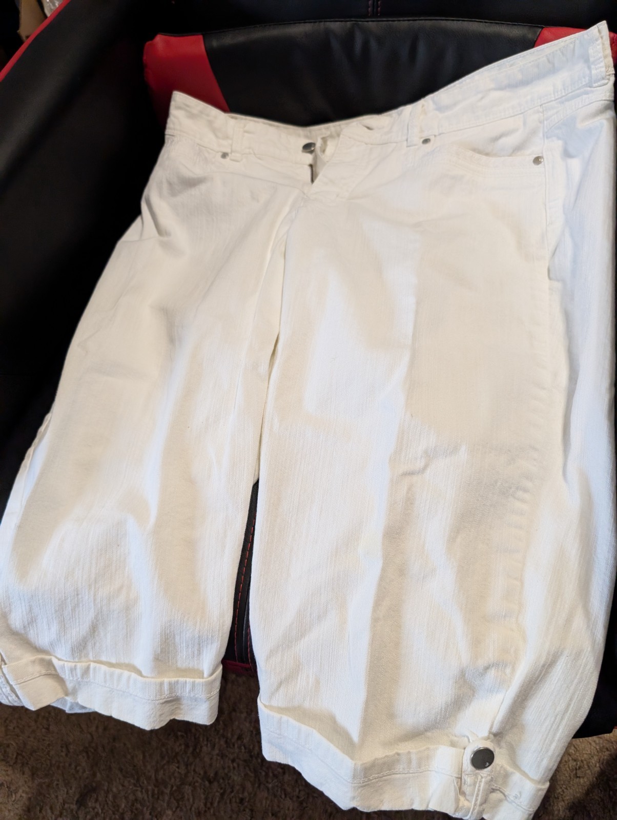 Gloria Vanderbilt Women’s Size 10 Denim Skimmer Cuffed Capris Pants