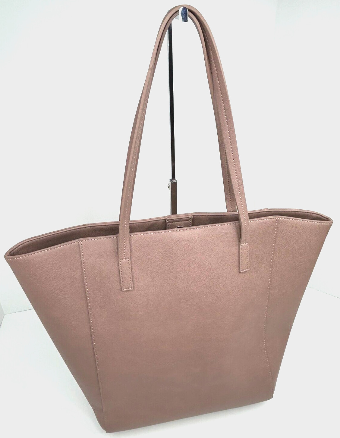 Banana Republic Curved Tote Bag Savannah Clay/Mauvish Double Handle NWOT