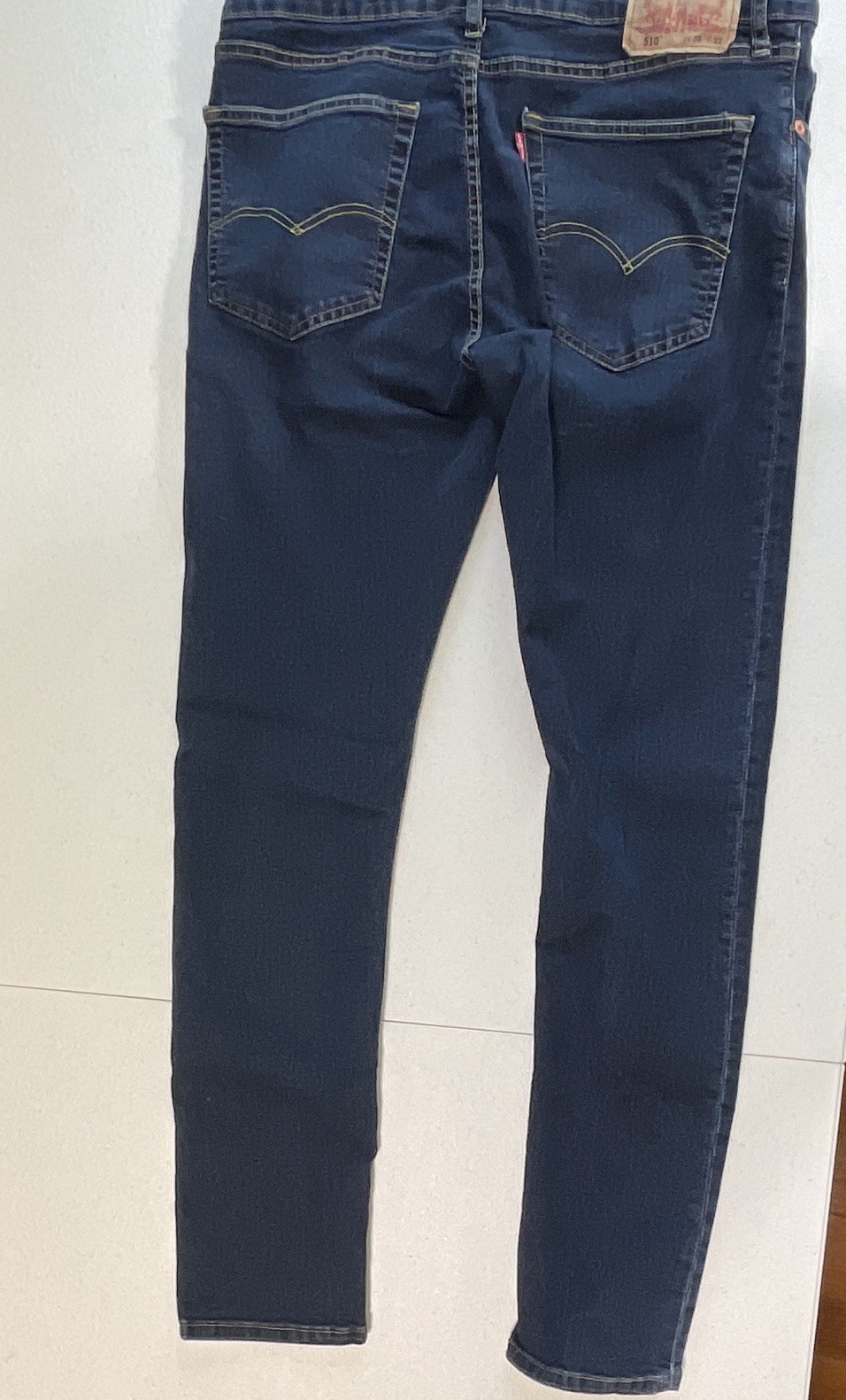Levi’s 510 Men’s Dark Wash Blue Denim Skinny Slim Fit Low Rise Jeans 36 x 32