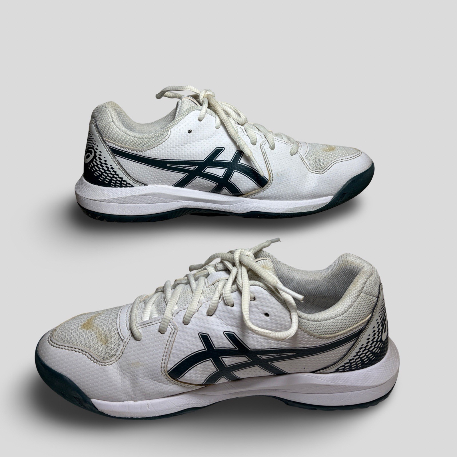ASICS Gel-Dedicate 8 Men’s Size 8 White/Mako Blue Tennis Shoes