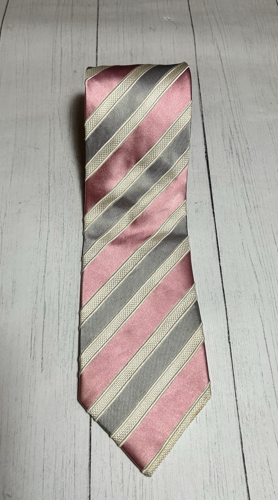 DONALD J. TRUMP Necktie Vintage Gold Bar Signature Coll. 100% SILK Men’s 3.5”x62