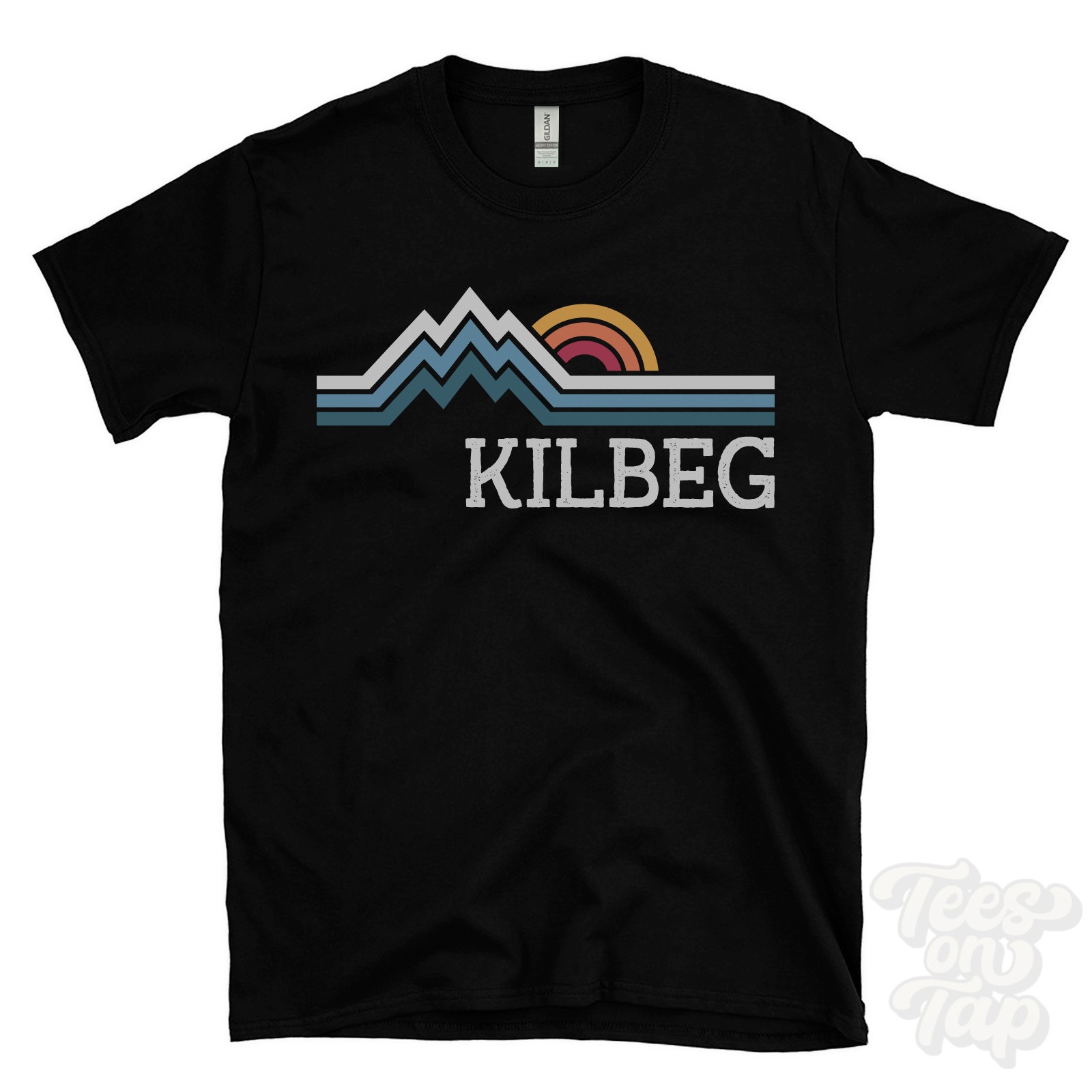 KILBEG RETRO LOGO PARODY T-SHIRT highland sleat kilmore