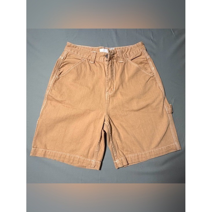 ZGY Hi Rise Carpenter Utility Shorts Urban Outfitters Denim Camel Wash Women 27