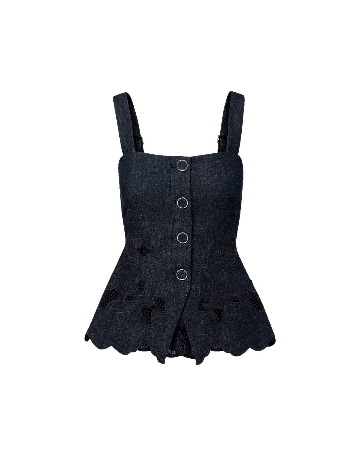 Veronica Beard Mirielle Eyelet Tank Top $498 Size 8