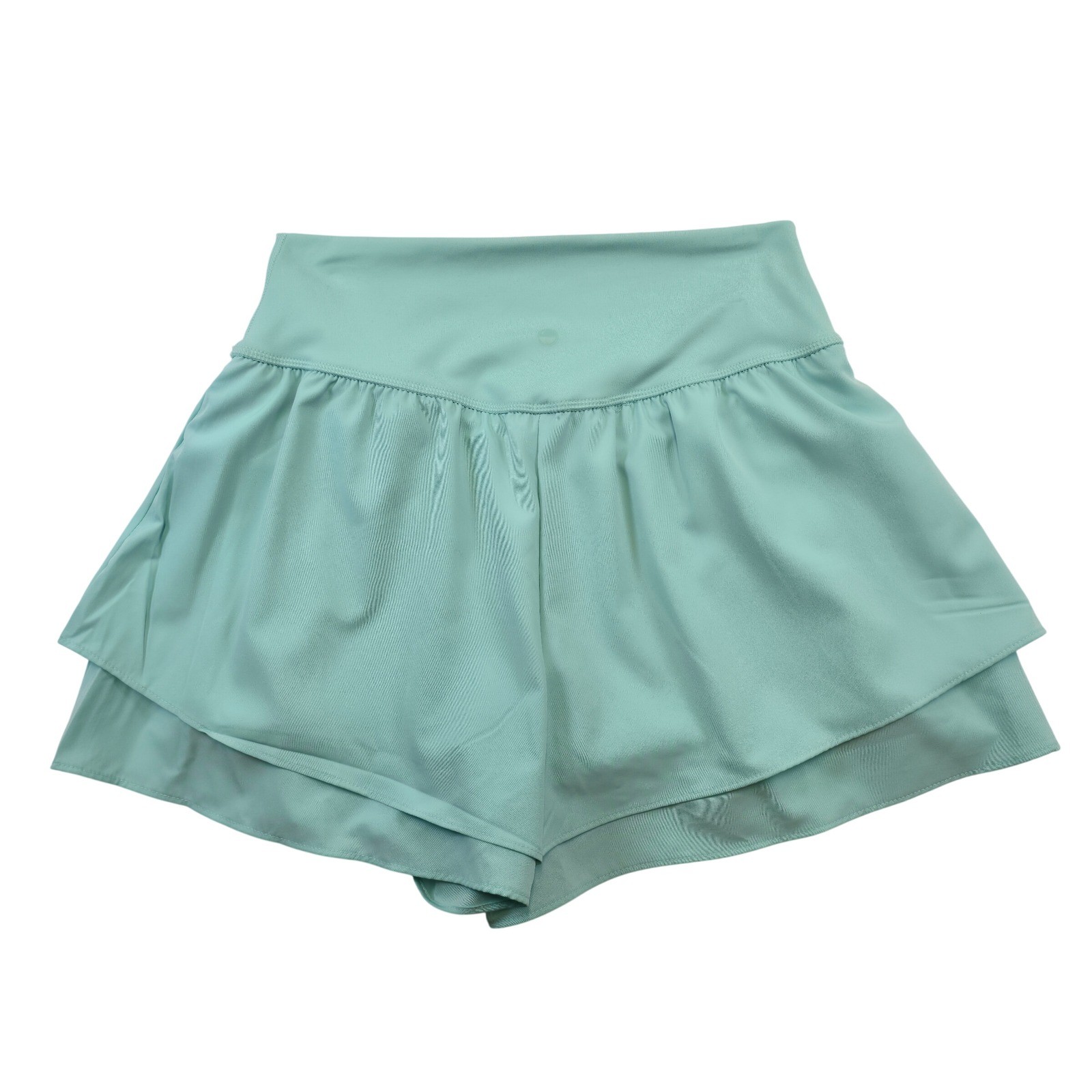 YOGALICIOUS LUX Lightstreme Flirty 2 in 1 Skort Shorts Aqua Teal XL NWT