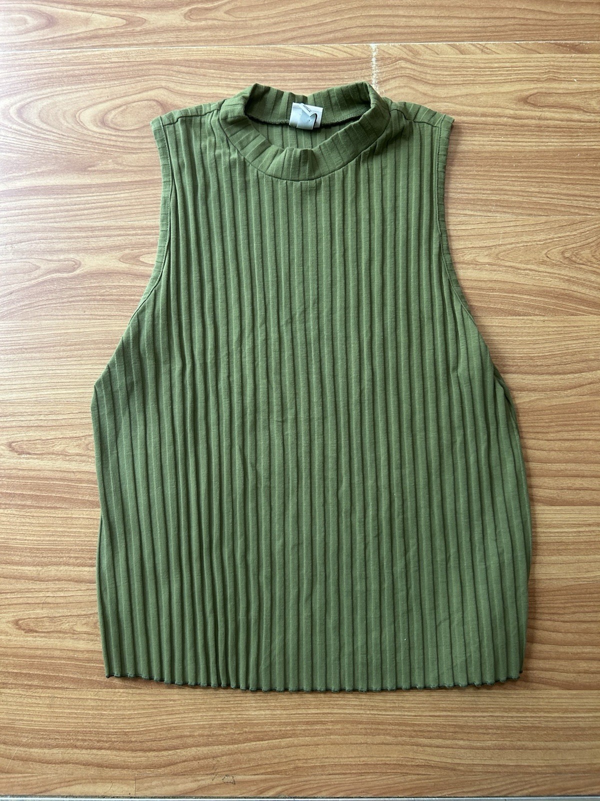 A New Day Women’s Green Ribbed Knit Mock Neck Sleeveless Tank Top Size XL